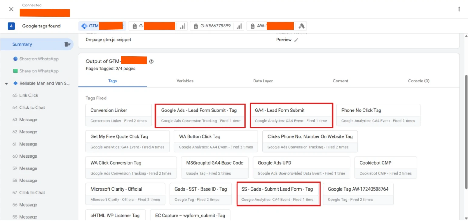 Conversion Tracking Audit and Repair — Real project evidence (evidence 1 of 2)