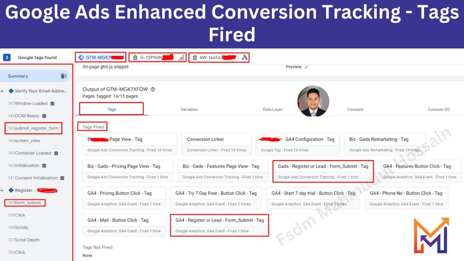 All tags firing, Google Ads Conversion Tracking work by Mahmudul Islam