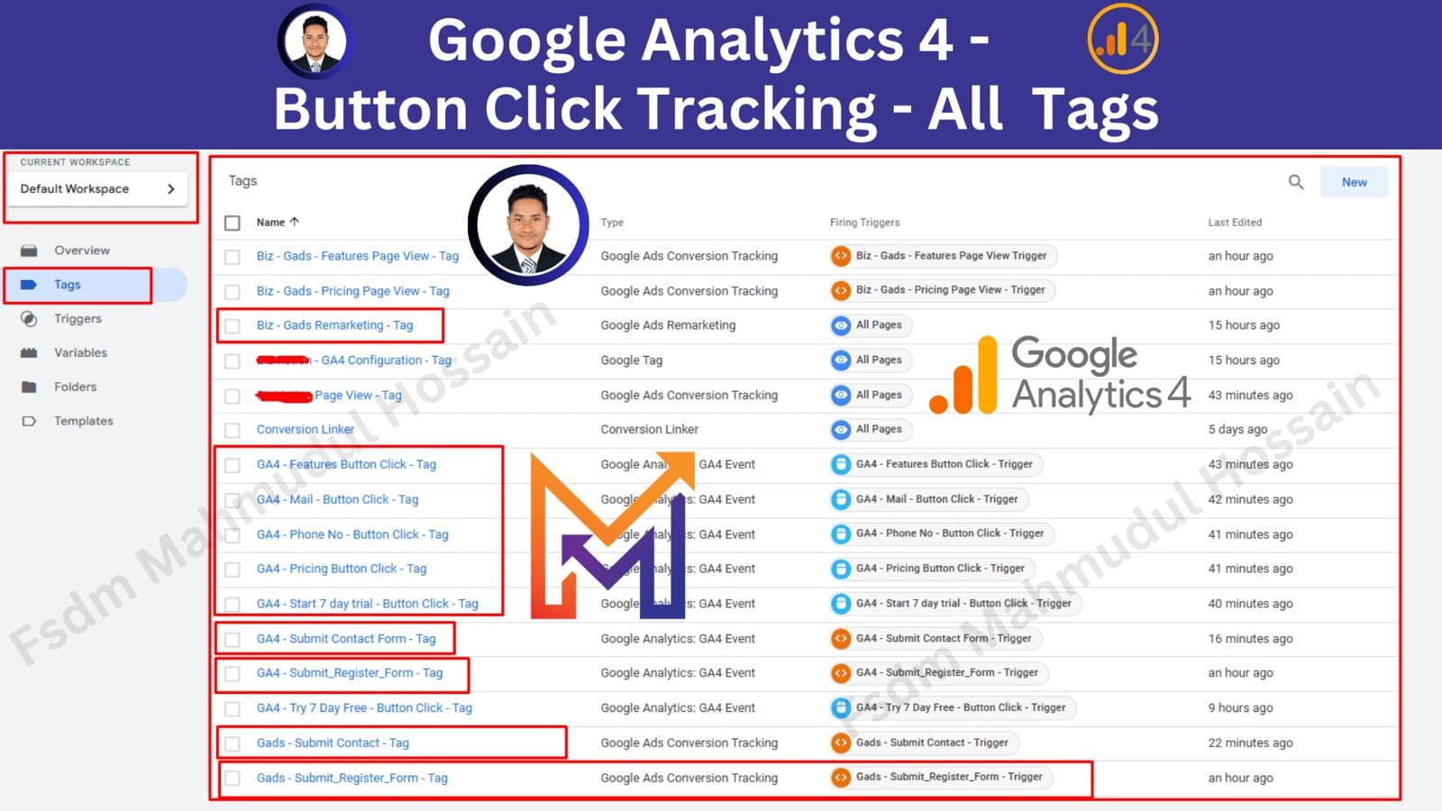 GA4 Button Click Tracking All Tags