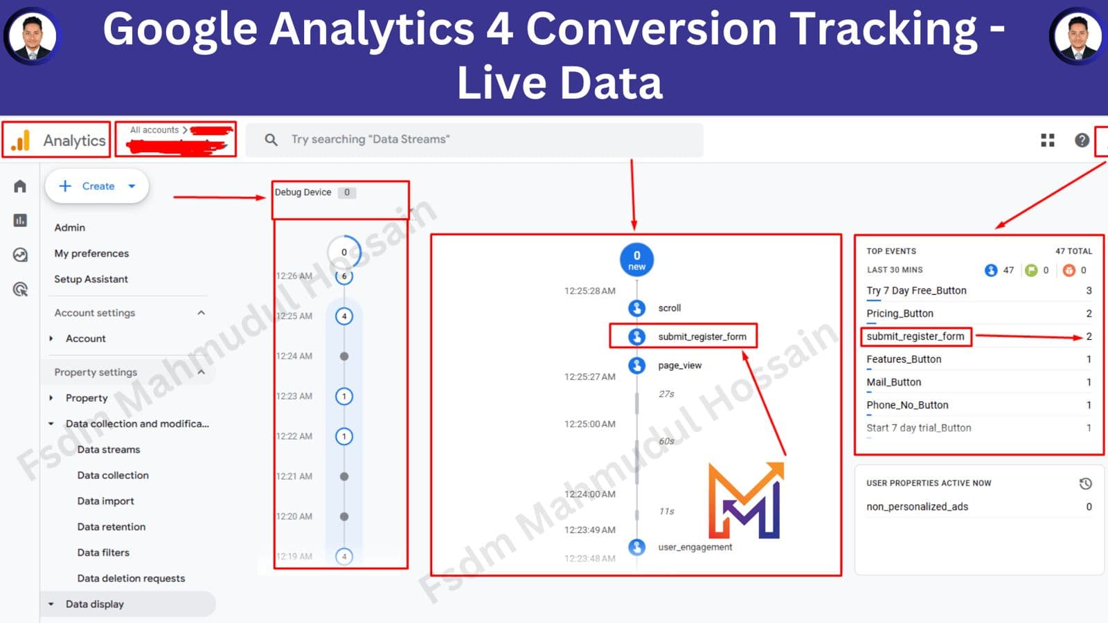 GA4 live conversion data, Google Ads Conversion Tracking work by Mahmudul Islam