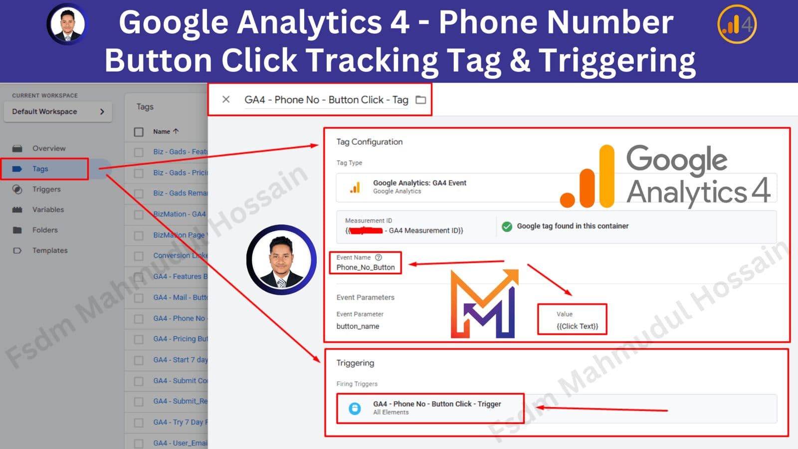 GA4 Phone Number Button Click Tracking Tag Triggering